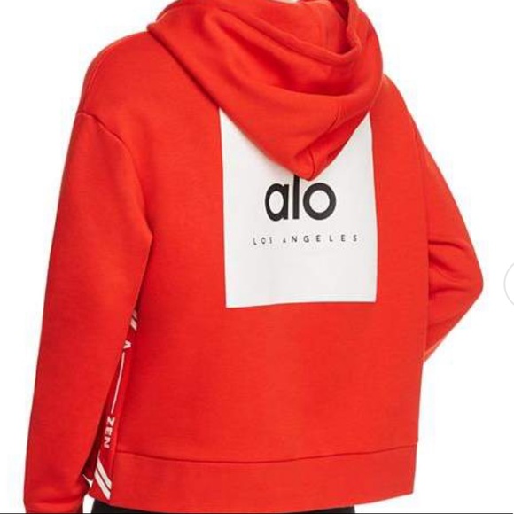 ALO Yoga Tops - ALO Yoga Los Angeles Vaunt Hooded Sweatshirt